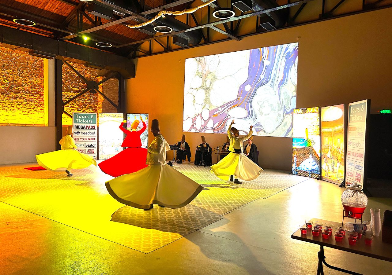 Whirling Dervish Ceremony Across Hagia Sophia